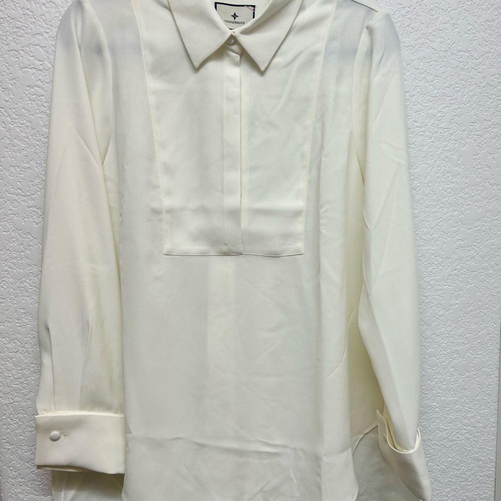 Tuckernuck Cream Dress Shirt